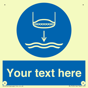 Custom Lower lifeboat to the water in launch sequence